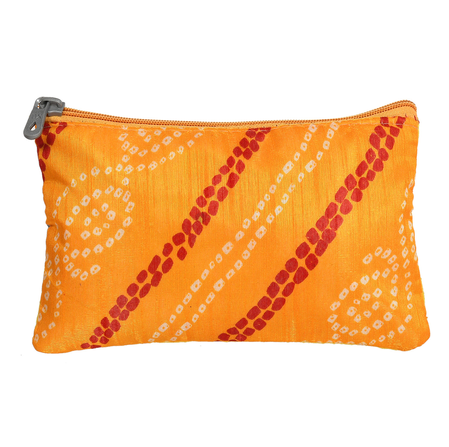 Kuber Industries Polyester Bandhani Print Purse For Woman/Girl Set Of 2 (Yellow) 54KM4345