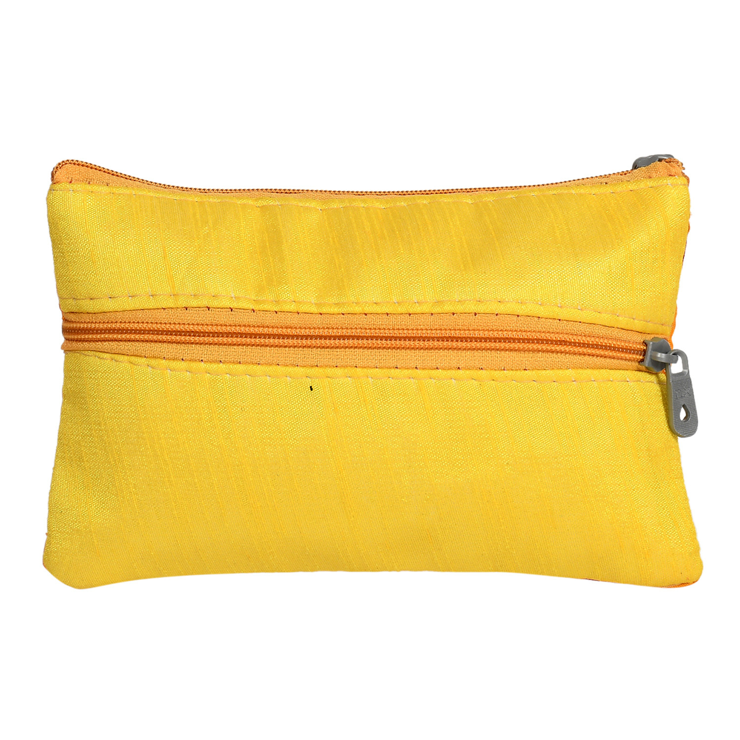 Kuber Industries Polyester Bandhani Print Purse For Woman/Girl Set Of 2 (Yellow) 54KM4345