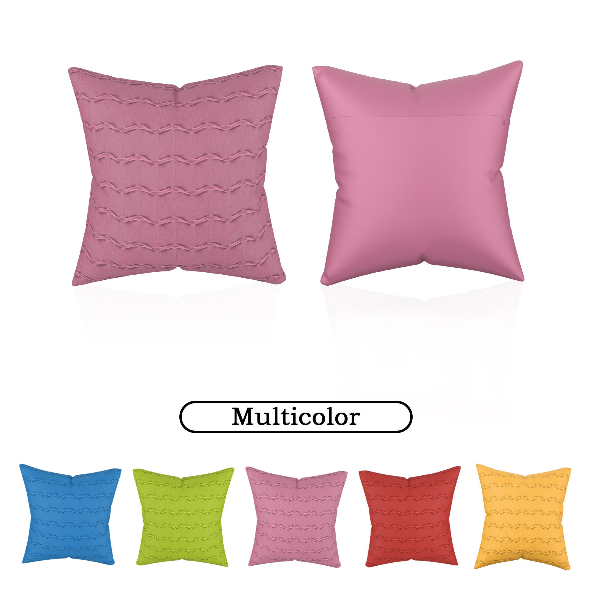 Kuber Industries Polyester Cushion Cover 16 Inch x 16 Inch Set of 5 with Zip Closure  Decorative Throw Pillow Cushion Cover for Sofa Set Bedroom and Living Room  7 Wave - Multicolor