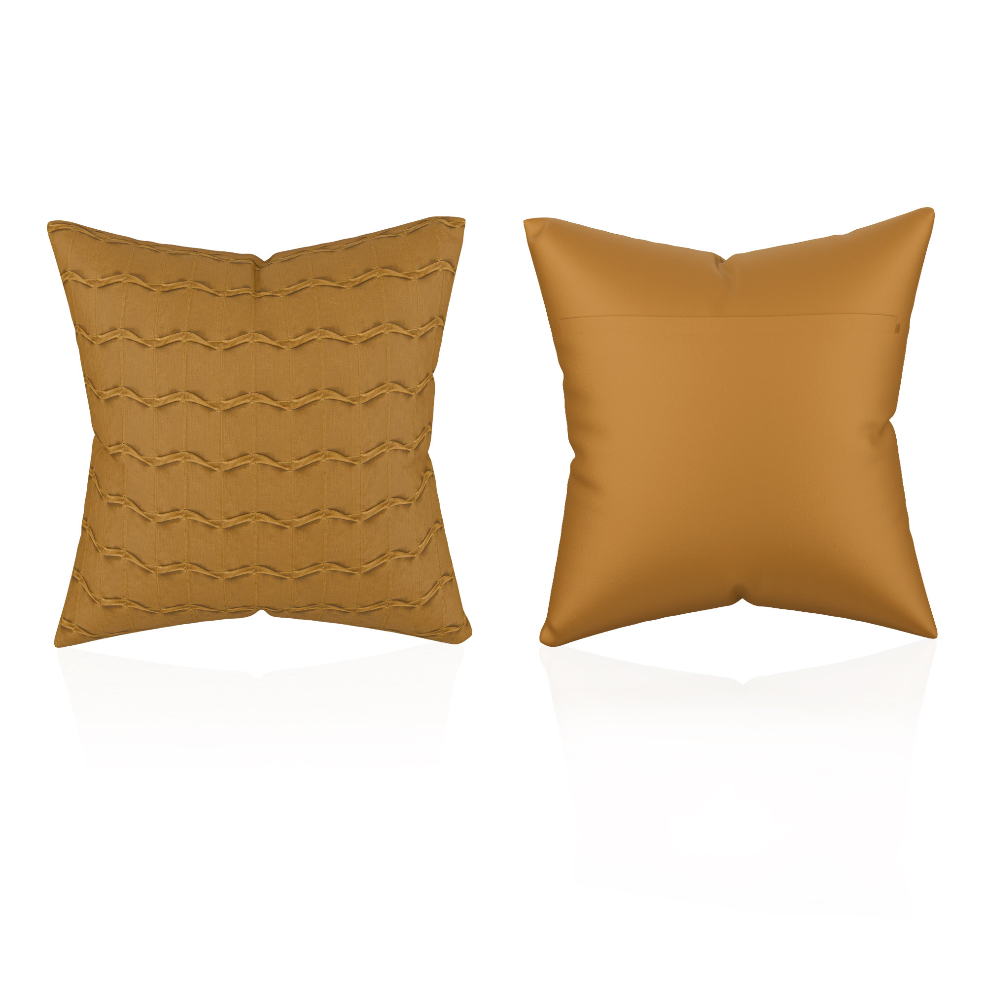 Kuber Industries Polyester Cushion Cover 16 Inch x 16 Inch Set of 5 with Zip Closure  Decorative Throw Pillow Cushion Cover for Sofa Set Bedroom and Living Room  7 Wave - Light Coffee