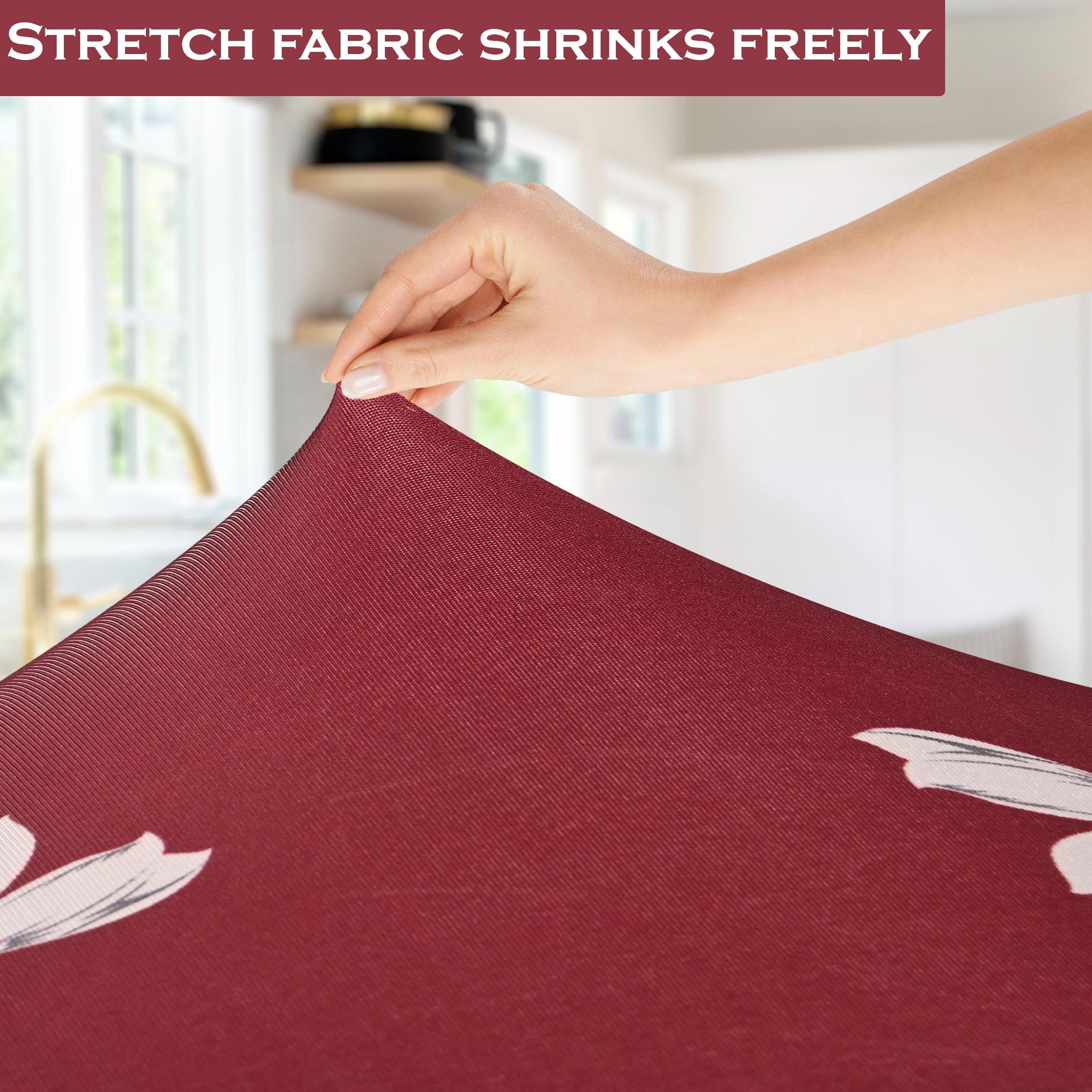 Kuber Industries Polyester Dispenser Bottle Cover  Easy-To-Clean  Machine Washable Camper Cover - Ideal for Home Office Hospital  Outdoor Use  Flower Print - Maroon