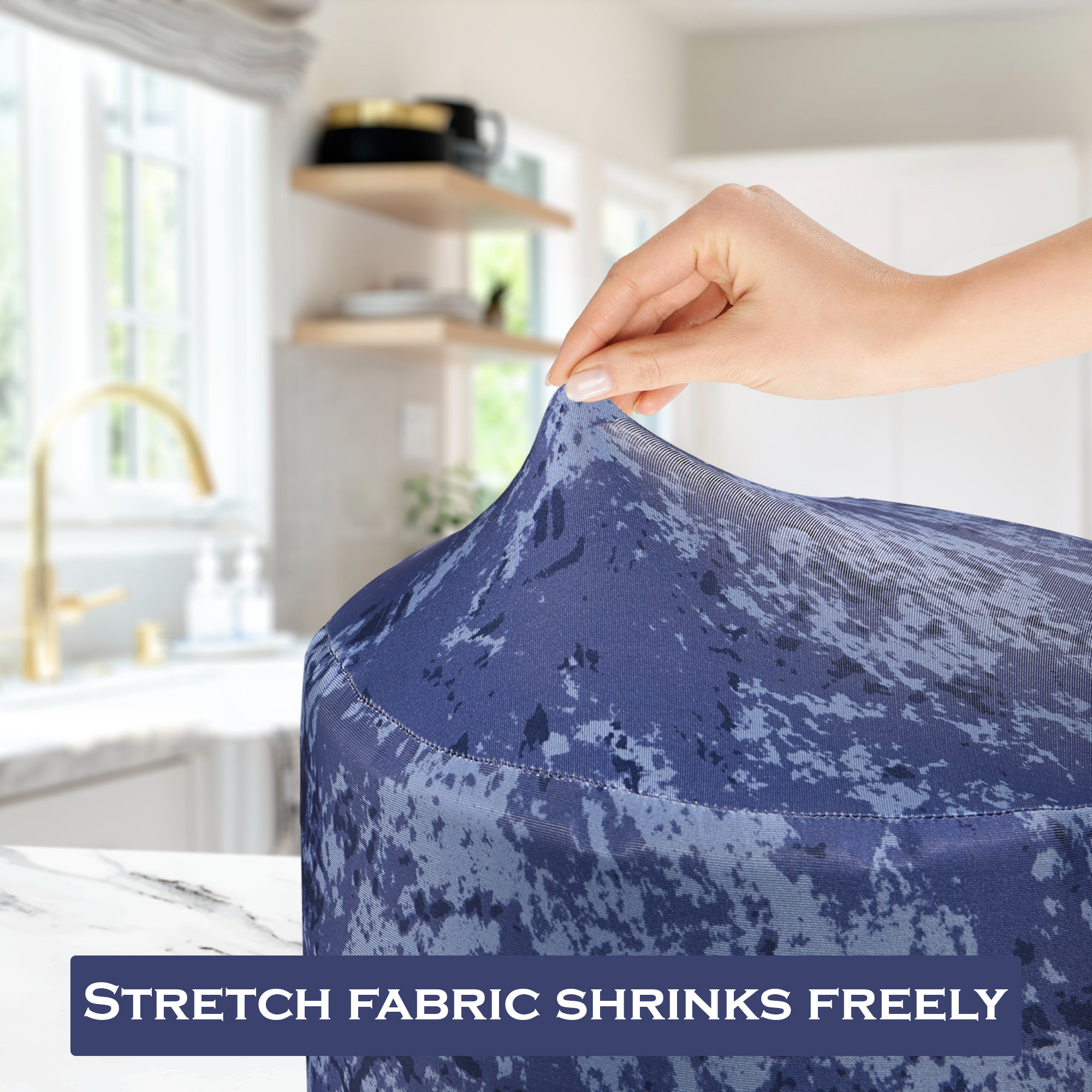 Kuber Industries Polyester Dispenser Bottle Cover  Easy-To-Clean  Machine Washable Camper Cover - Ideal for Home Office Hospital  Outdoor Use  Camo Print - Blue