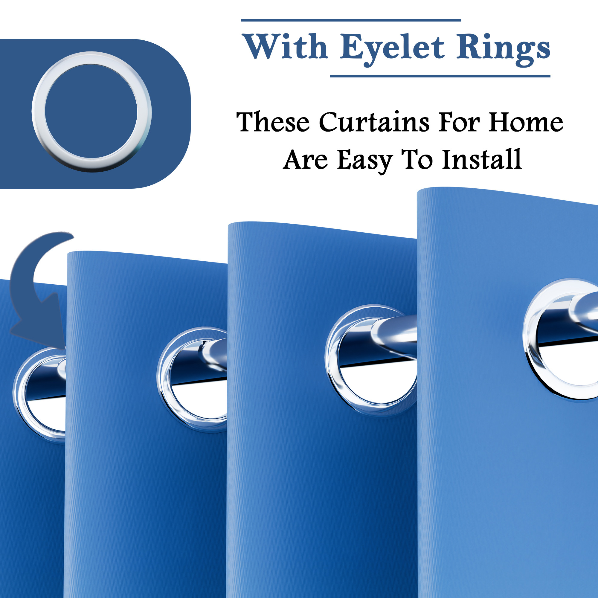 Kuber Industries Polyester Door Curtains 7 Feet Long  Aesthetic Curtains for Bedroom and Living Room Decoration  Kitchen and Room Parda  Digital Matki Flower - Blue