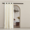 Polyester Door Curtains 7 Feet Long | Aesthetic Curtains for Bedroom and Living Room Decoration | Kitchen and Room Parda | Digital Branches - Cream &amp; Golden