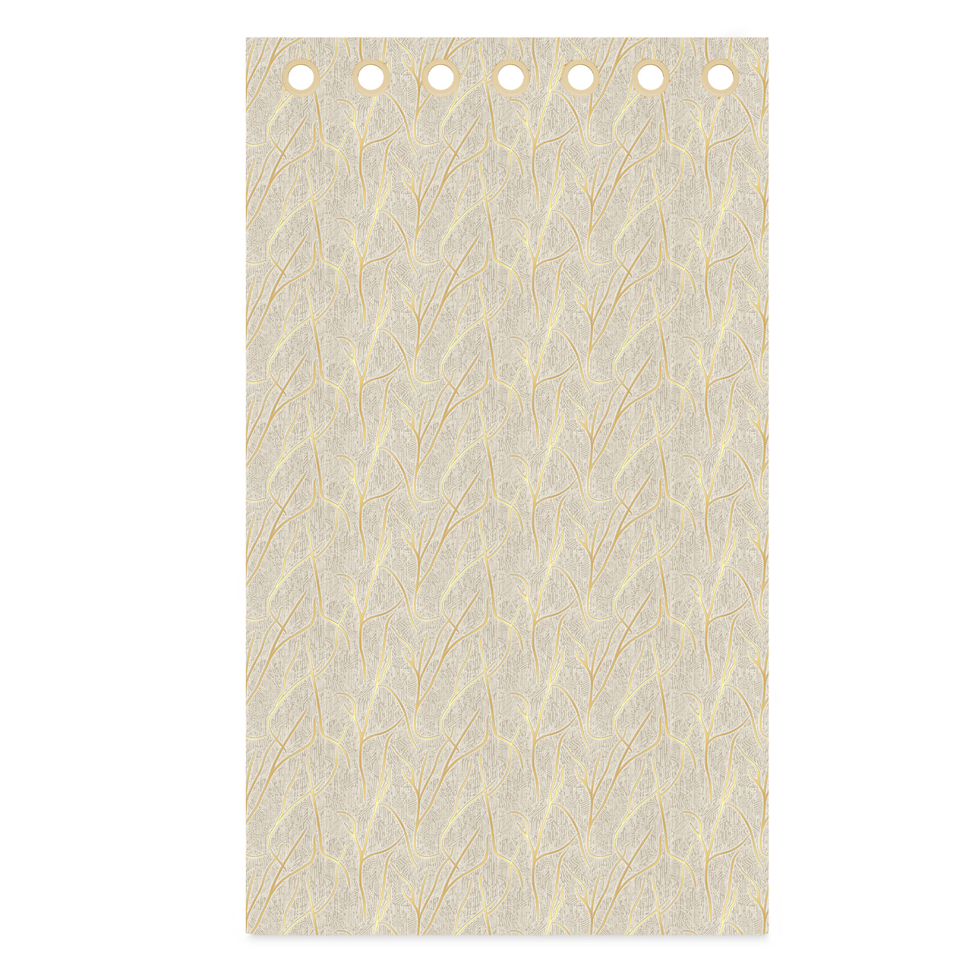 Kuber Industries Polyester Door Curtains 7 Feet Long  Aesthetic Curtains for Bedroom and Living Room Decoration  Kitchen and Room Parda  Digital Branches - Cream  Golden