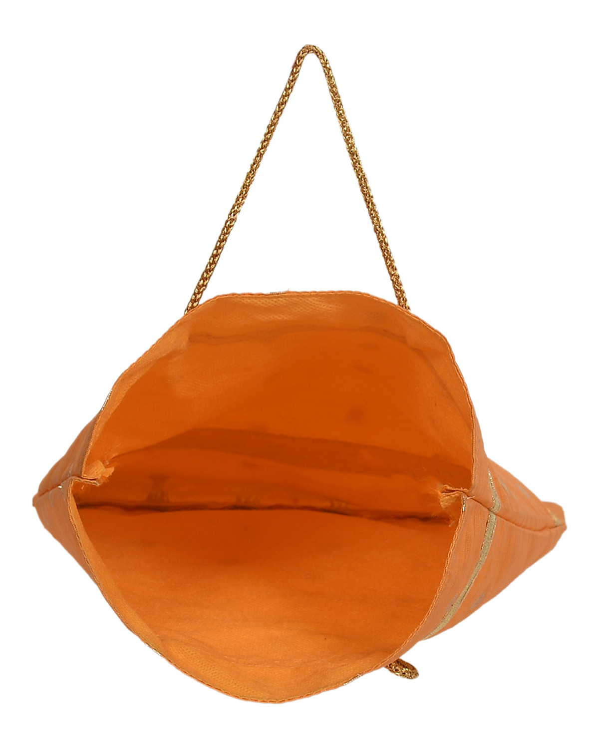 Kuber Industries Polyester Dot Design Foldable Potli|Shopping|Gifting, Hand Bag With Handle (Yellow)