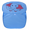 Kuber Industries Polyester Durable &amp; Collapsible Elephant Print Square Laundry Basket|Clothes Storage Box With Lid &amp; Side Handles,45 Ltr.(Sky Blue)