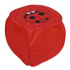 Kuber Industries Polyester Durable &amp; Collapsible Square Laundry Basket|Clothes Storage Box With Lid &amp; Side Handles,45 Ltr.(Red)