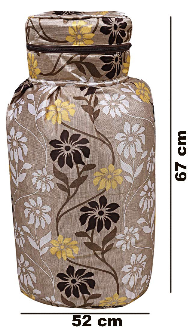 Kuber Industries Polyester Dust-Water Proof LPG Gas Cylinder Cover (Green)-Pack of 2-KUBMART15490