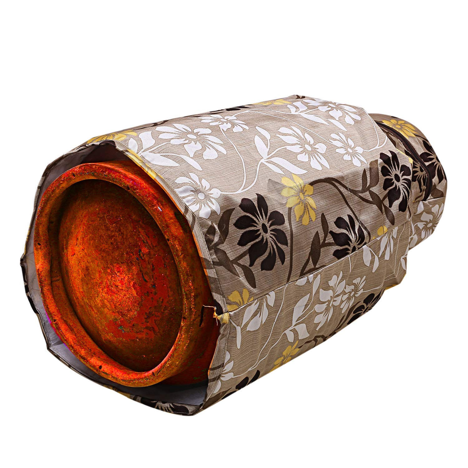 Kuber Industries Polyester Dust-Water Proof LPG Gas Cylinder Cover (Green)-Pack of 2-KUBMART15490
