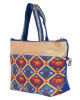 Kuber Industries Polyester Elephant Print Hand Bag For Women/Girls With Handle (Blue) 54KM4033