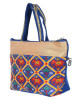 Kuber Industries Polyester Elephant Print Hand Bag For Women/Girls With Handle (Blue) 54KM4033