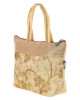 Kuber Industries Polyester Embroidery Design Hand Bag For Women/Girls With Handle (Cream) 54KM4028