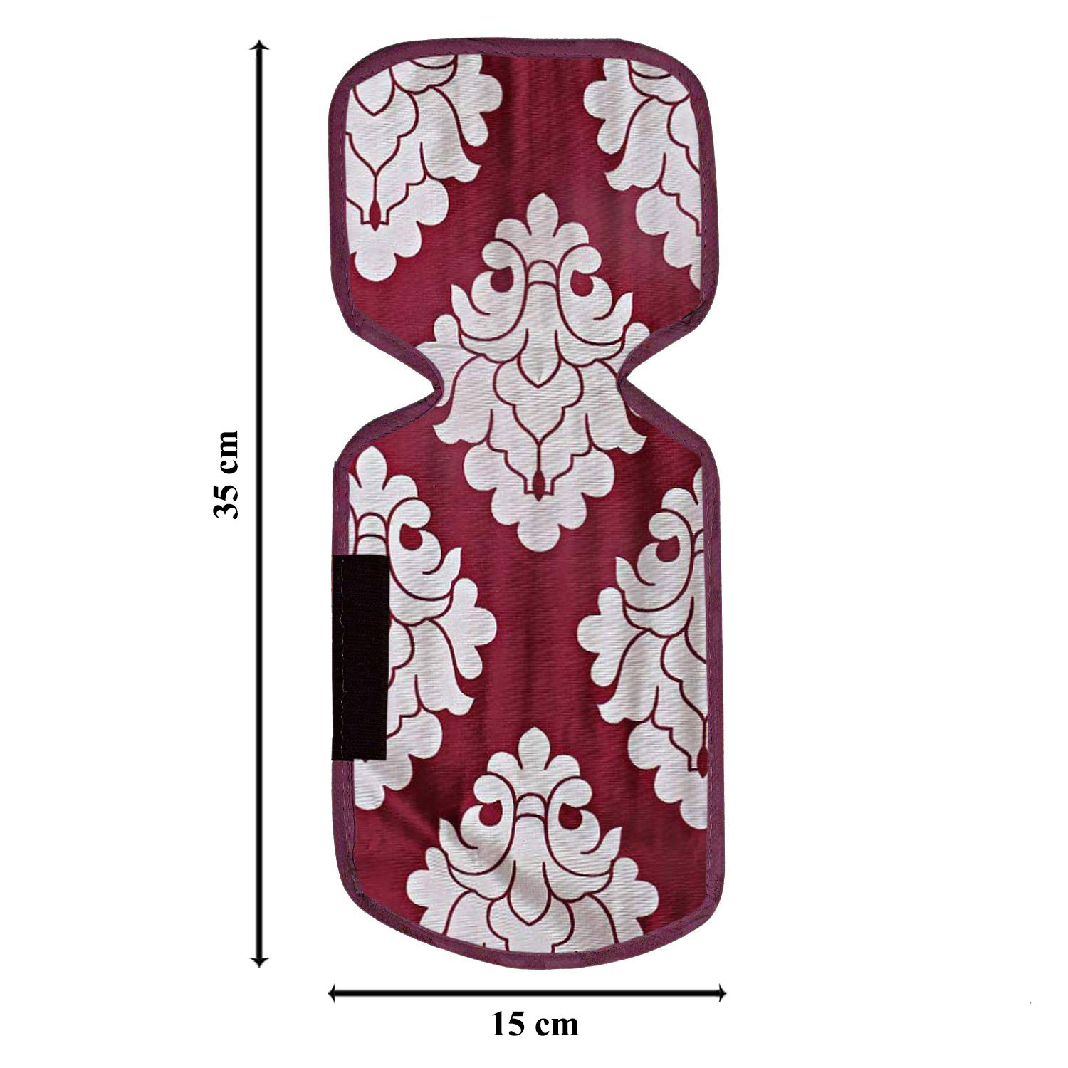 Kuber Industries polyester Floral Print Fridge Handle Cover/Refrigerator Handle Cover For Home & Kitchen Pack Of 2 (Maroon)
