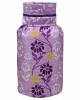 Kuber Industries polyester Floral Print Waterproof and Dustproof Cylinder Cover For Home &amp; Kitchen (Purple)