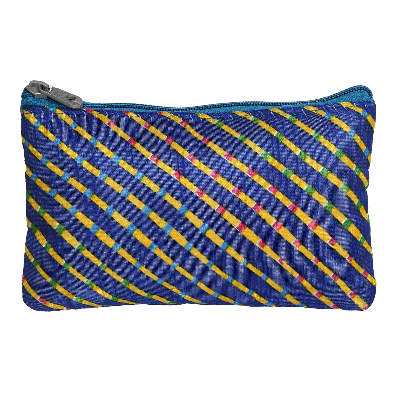 Kuber Industries Polyester Lining Print Purse For Woman/Girl Set Of 2 (Blue) 54KM4346
