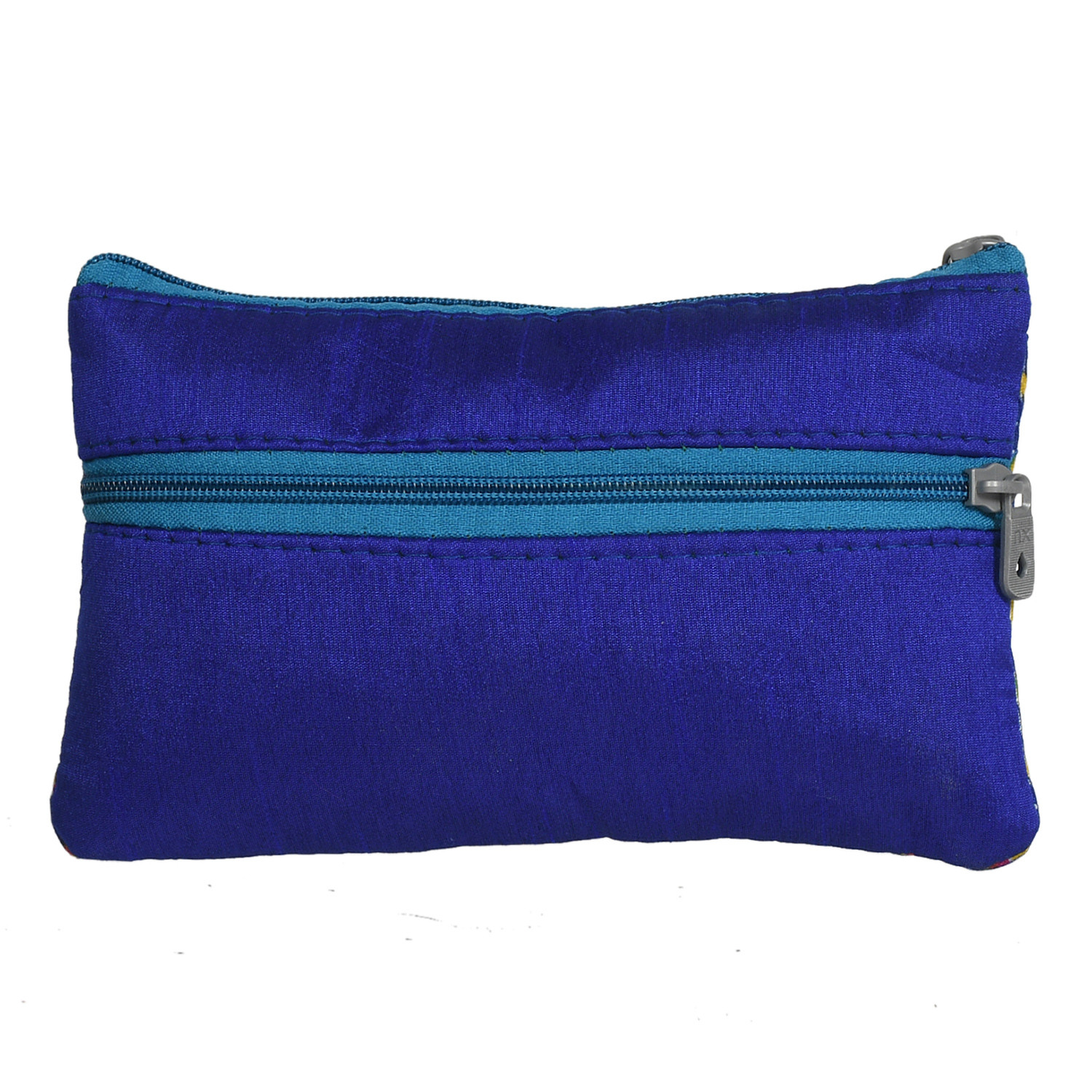 Kuber Industries Polyester Lining Print Purse For Woman/Girl Set Of 2 (Blue) 54KM4346
