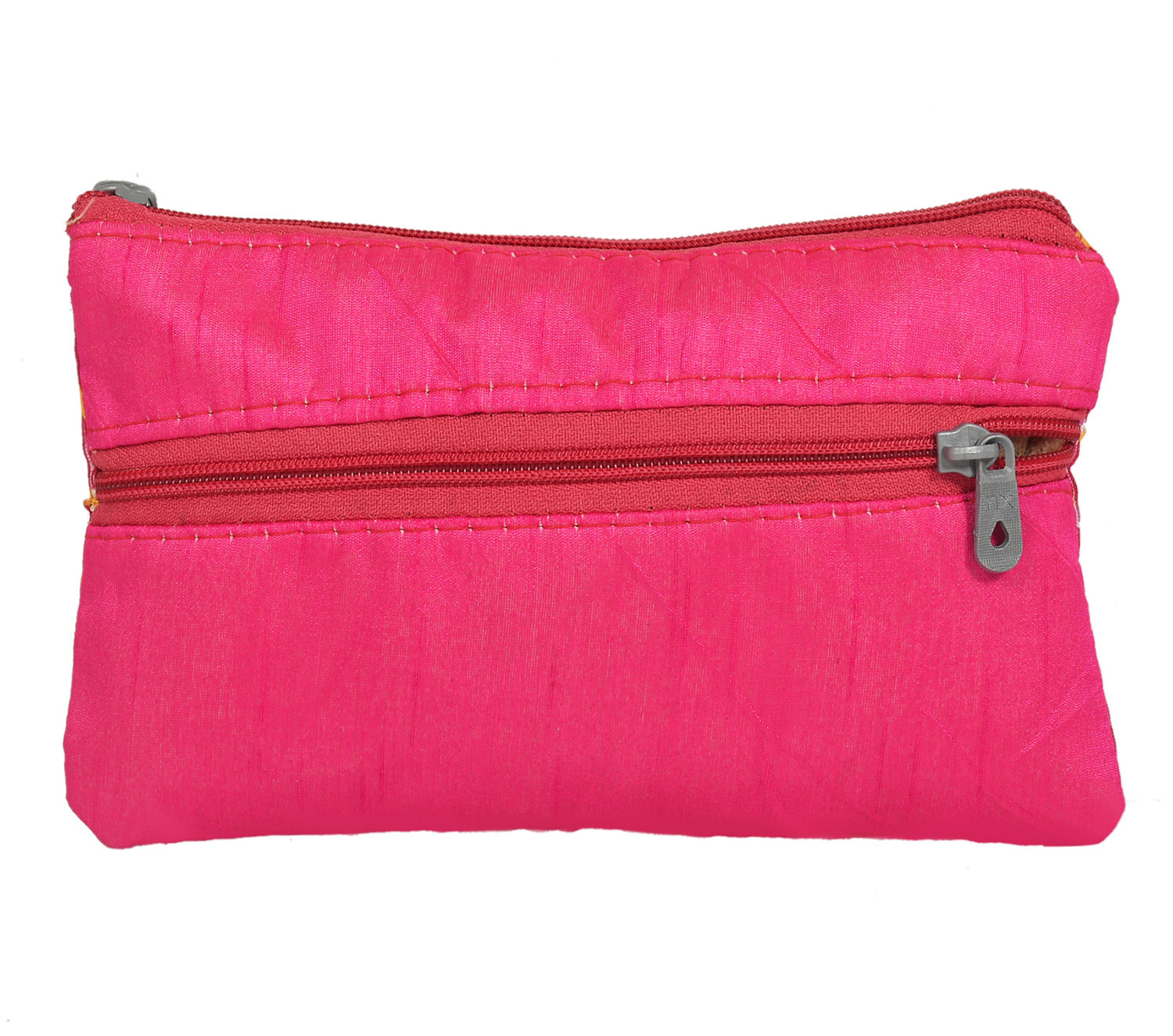 Kuber Industries Polyester Lining Print Purse For Woman/Girls Set Of 2 (Pink) 54KM4343