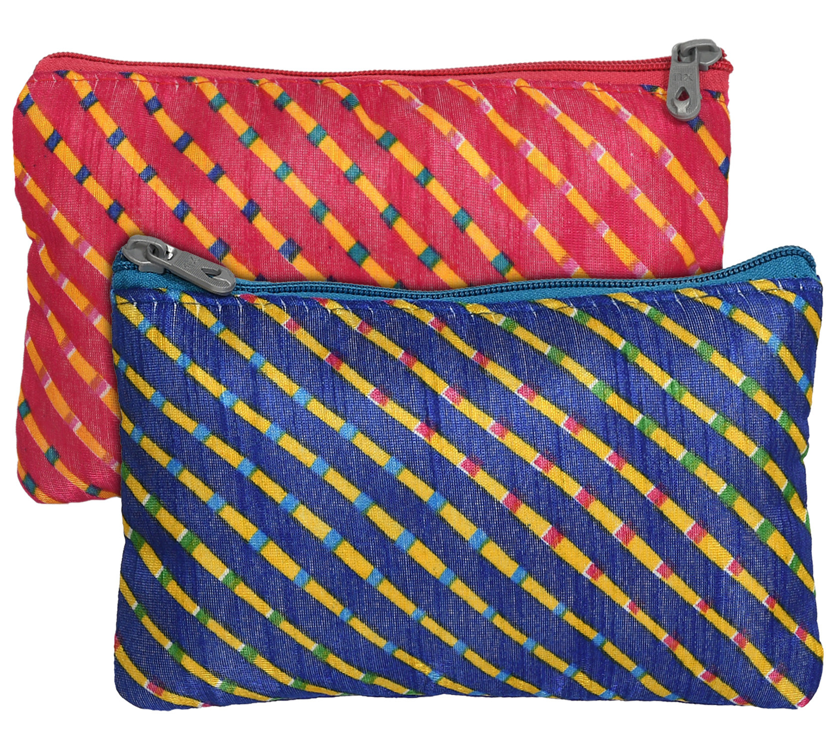 Kuber Industries Polyester Purse For Woman/Girl Set Of 2 (Pink & Blue) 54KM4348