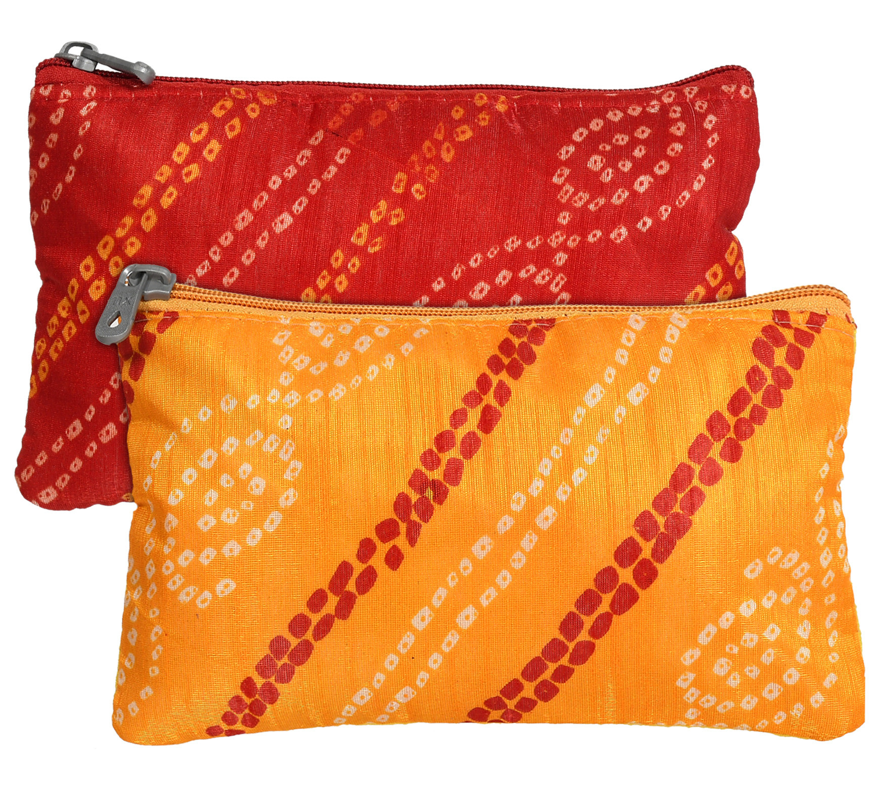 Kuber Industries Polyester Purse For Woman/Girl Set Of 2 (Yellow & Red) 54KM4347