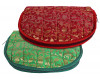 Kuber Industries Polyester Toiletry Organizer With 4 Transparent Poches &amp; 1 Extra Compartment,Zipper Closure,Pack of 2 (Red &amp; Green)