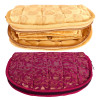 Kuber Industries Polyester Toiletry Organizer With 4 Transparent Poches &amp; 1 Extra Compartment,Zipper Closure,Pack of 2 (Pink &amp; Gold)