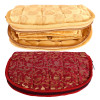 Kuber Industries Polyester Toiletry Organizer With 4 Transparent Poches &amp; 1 Extra Compartment,Zipper Closure,Pack of 2 (Red &amp; Gold)