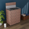Polyester Washing Machine Cover Top Load Fully Automatic 9.50 Kg | Waterproof & Dust-Proof Washing Machine Cover with Zip Closure | Gulab - Brown Red