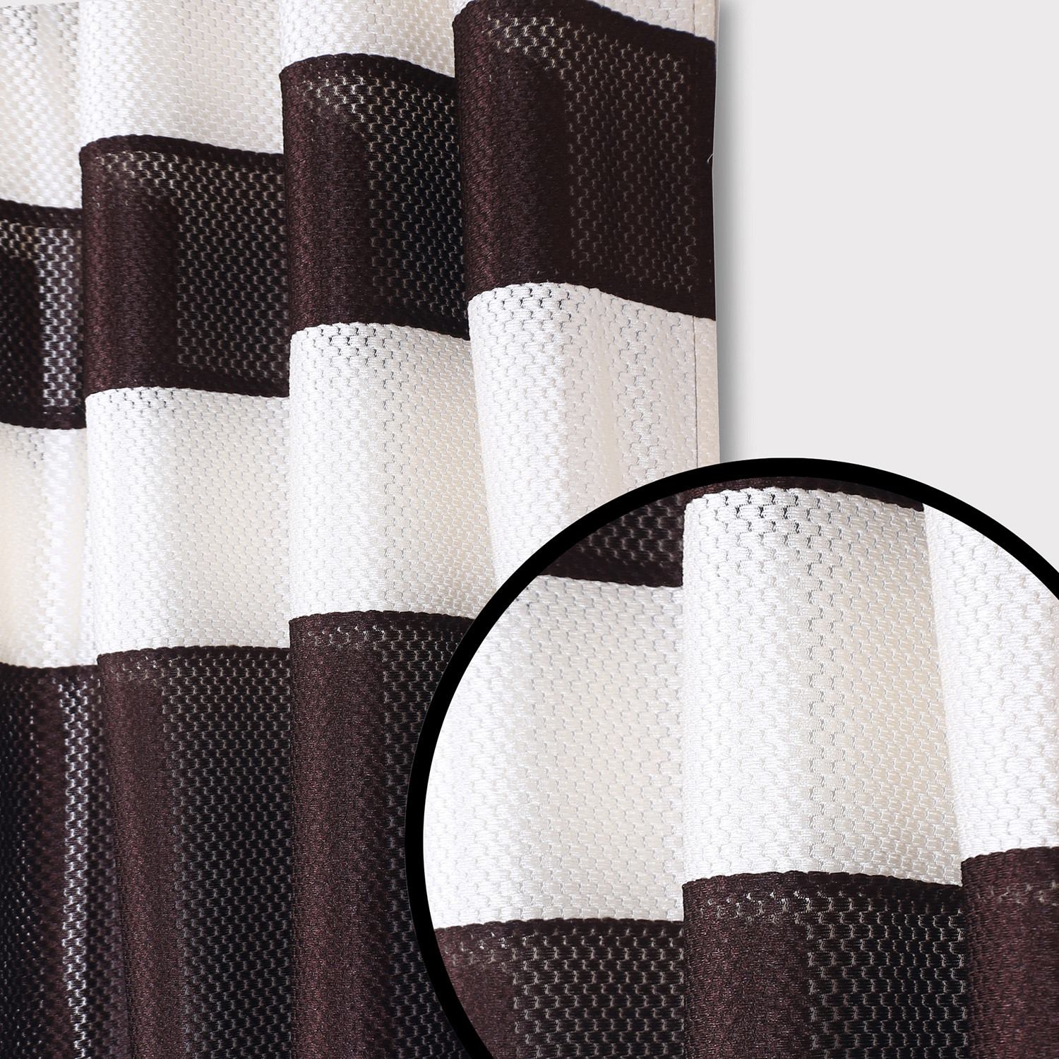Kuber Industries Polyester Window Curtain 8 Eyelets,7 Feet (Brown) 54KM4323