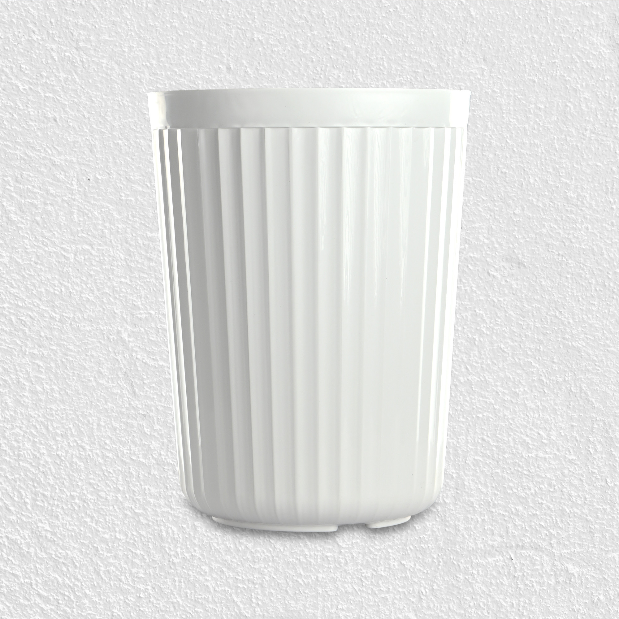 Kuber Industries Polyfiber 14 Inch Pots for Plant Balcony  Planters for Home Decor and Office  Long Flower Pots for Garden  Indoor Outdoor Terrace Gamla for Plants  White