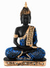 Kuber Industries Polyresin Lord Gautam Buddha Figurine Idols for Living Room in Home Decorative Showpiece (Black &amp; Blue)