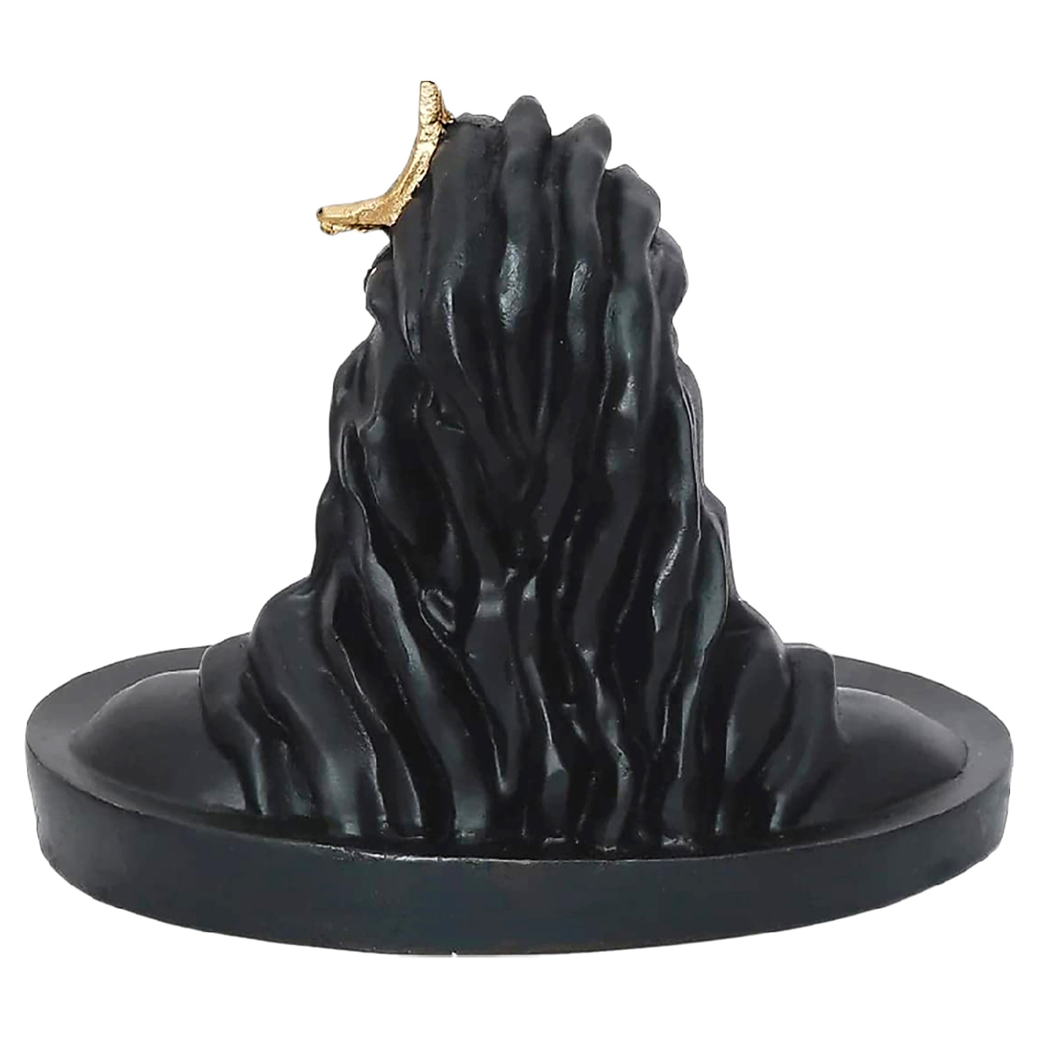 Kuber Industries Polyresin Lord Shiva|Adiyogi|Shambhu Figurine Idol For Home Décor & Car Dashboard,(3.5 x 5 Inch),(Black)