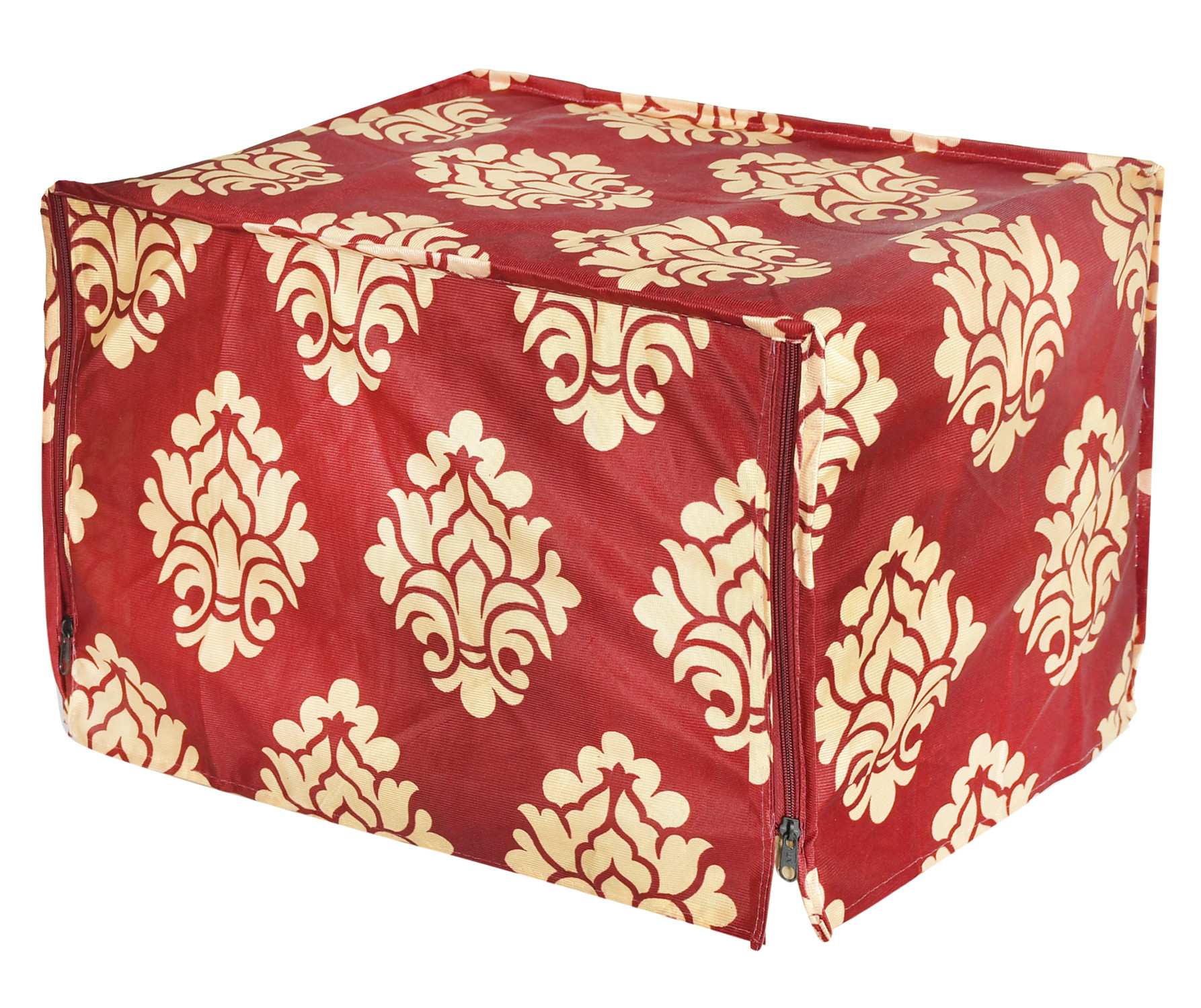 Kuber Industries Polyster Floral Printed Microwave Oven Cover,20 Ltr. (Maroon)-HS43KUBMART25937