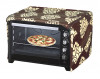 Kuber Industries Polyster Floral Printed Microwave Oven Cover,25 Ltr. (Brown)-HS43KUBMART25933