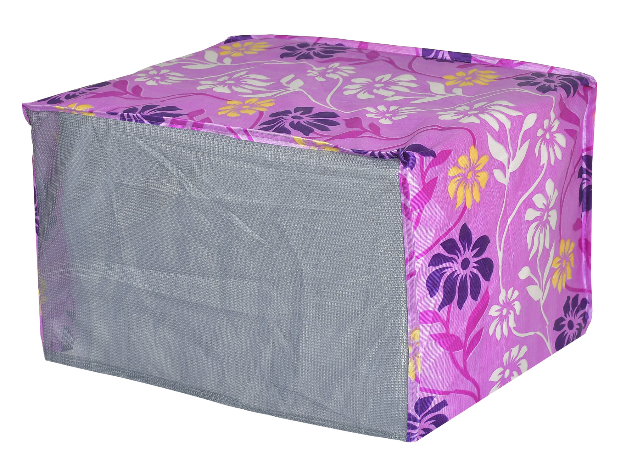 Kuber Industries Polyster Flower Printed Microwave Oven Cover,20 Ltr. (Pink)-HS43KUBMART25905