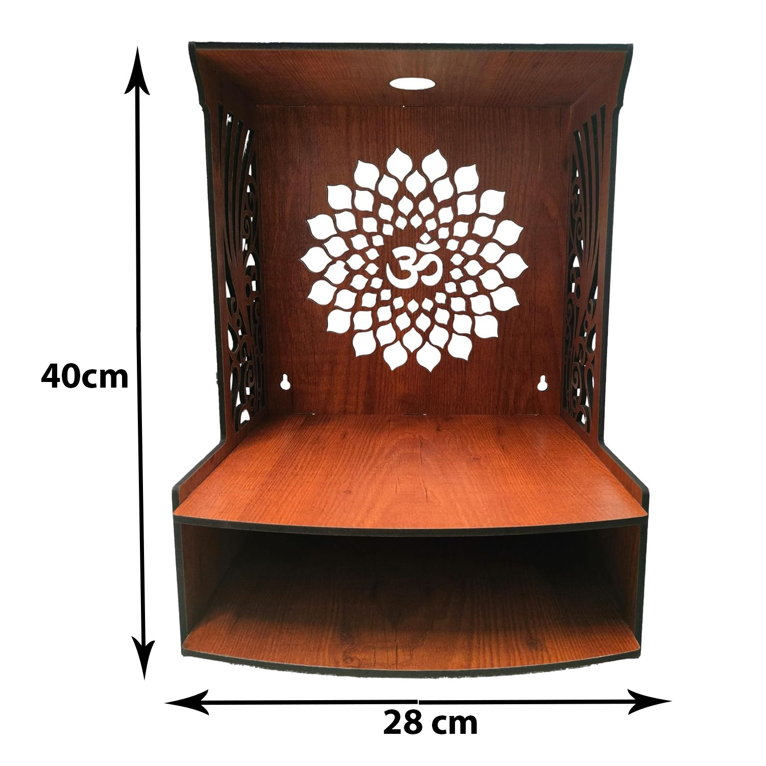 Kuber Industries Pooja Mandir | Pooja Stand for Home | Temple for Home and Office | Wall Mounted Home Temple | Pooja Mandir Stand for Home | OM Temple | Grandapine