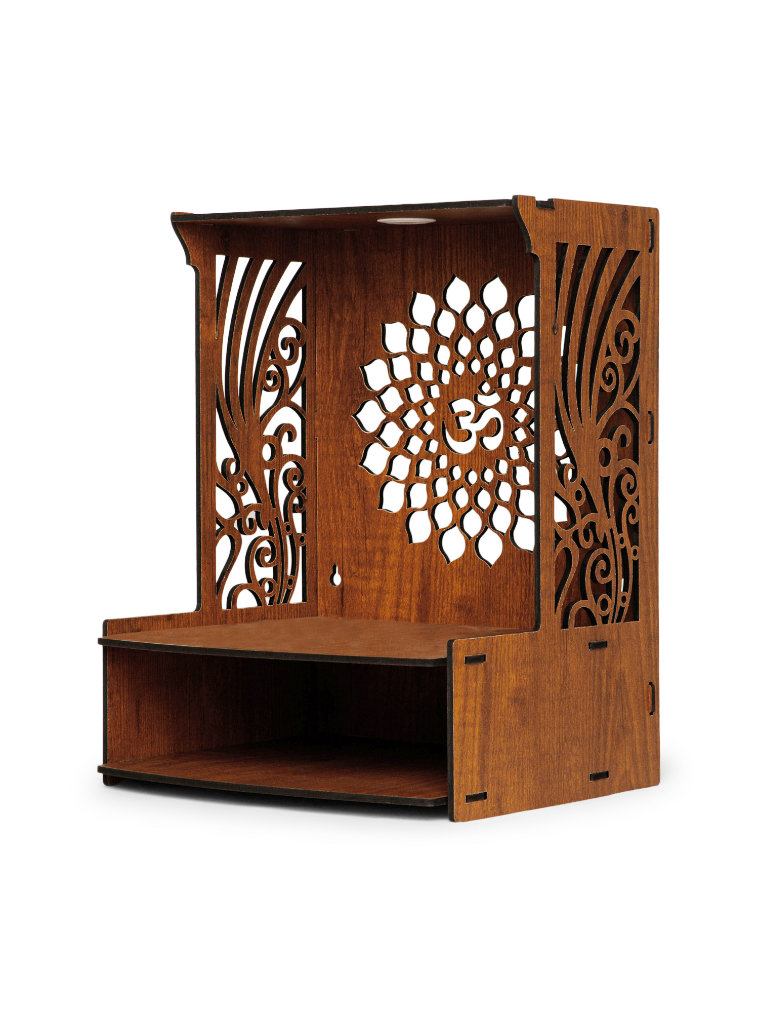 Kuber Industries Pooja Mandir | Pooja Stand for Home | Temple for Home and Office | Wall Mounted Home Temple | Pooja Mandir Stand for Home | OM Temple | Grandapine