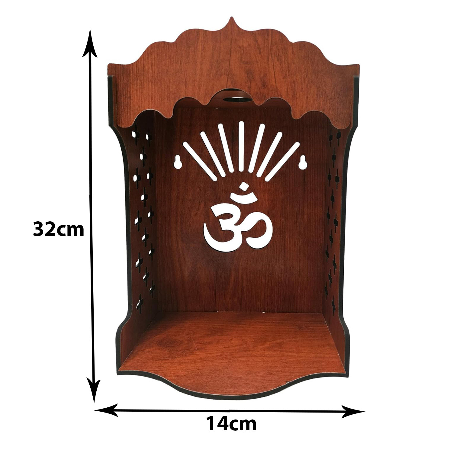 Kuber Industries Pooja Mandir | Pooja Stand for Home | Temple for Home and Office | Wall Mounted Home Temple | Pooja Mandir Stand for Home | Laxmi Temple without Bell | Grandapine