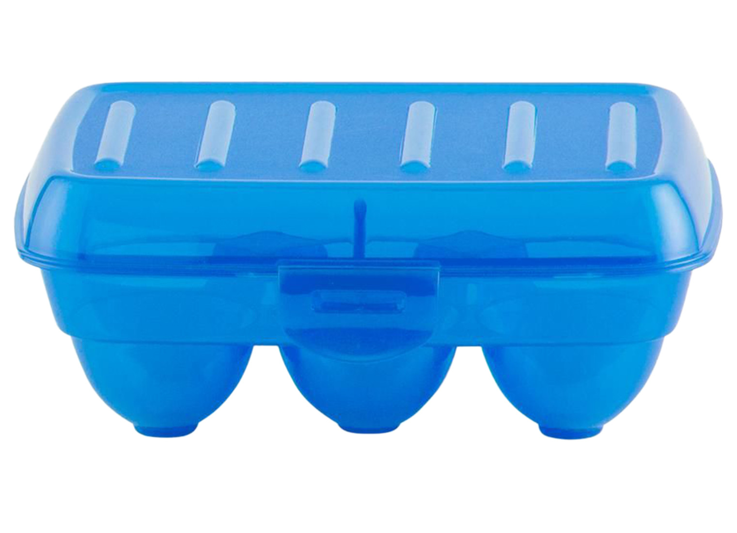 Kuber Industries Portable Food Grade Plastic Egg Holder/Storage Box For 6 Pieces Egg (Blue)-46KM0395