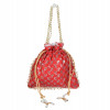 Potli | Silk Wedding Potli | Drawstring Closure Potli | Wallet Potli | Christmas Gift Potli | Baby Shower Potli | Traditional Shagun Potli | Square Embroidery Potli | Red