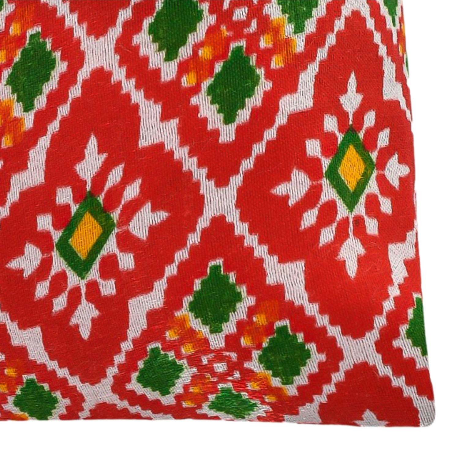 Kuber Industries Potli | Silk Wedding Potli | Drawstring Closure Potli | Wallet Potli | Christmas Gift Potli | Baby Shower Potli | Medium-Patola-Print Potli | 7x9 Inch |Red