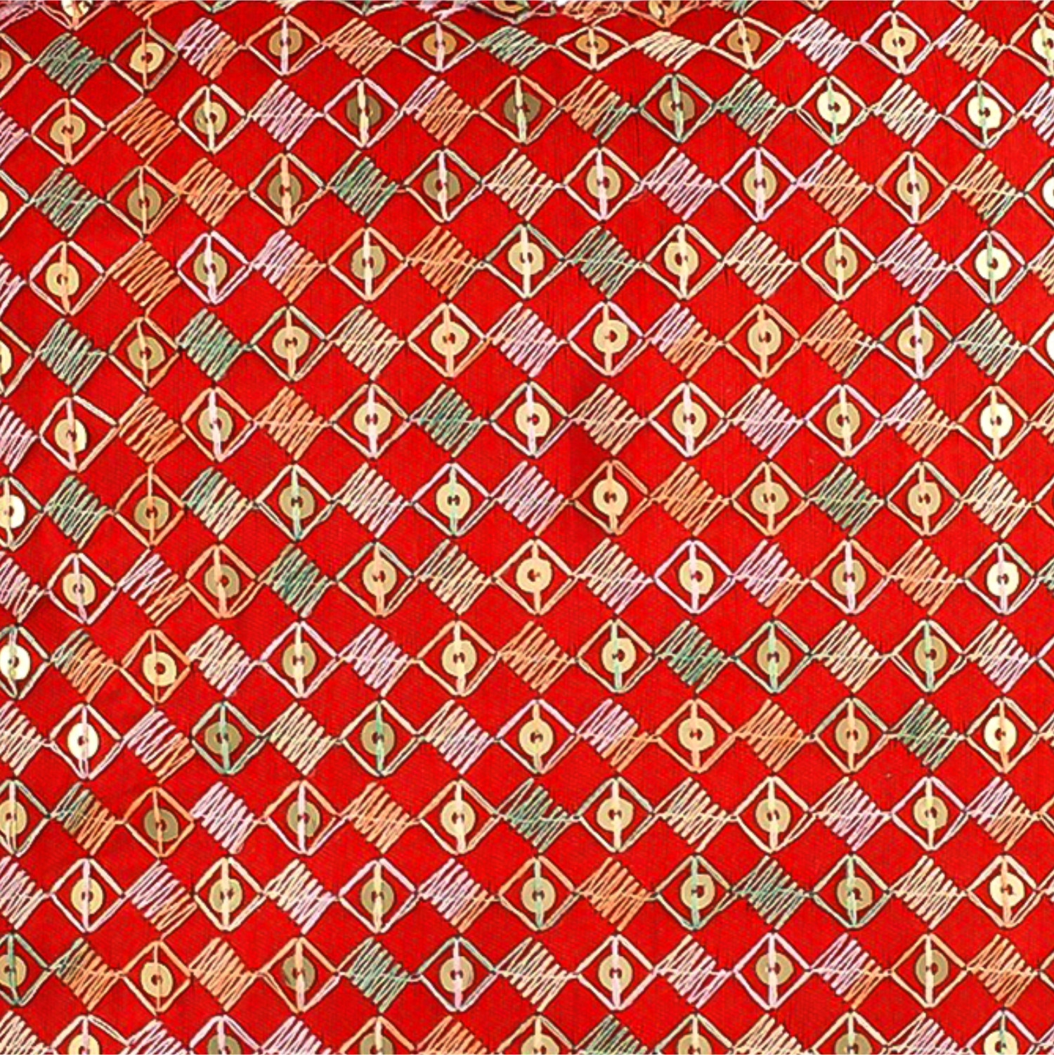 Kuber Industries Potli | Silk Wedding Potli | Wallet Potli | Christmas Gift Potli | Baby Shower Potli | Traditional Embroidery Potli | Shagun Potli | Double Handle Zip-Potli | Red