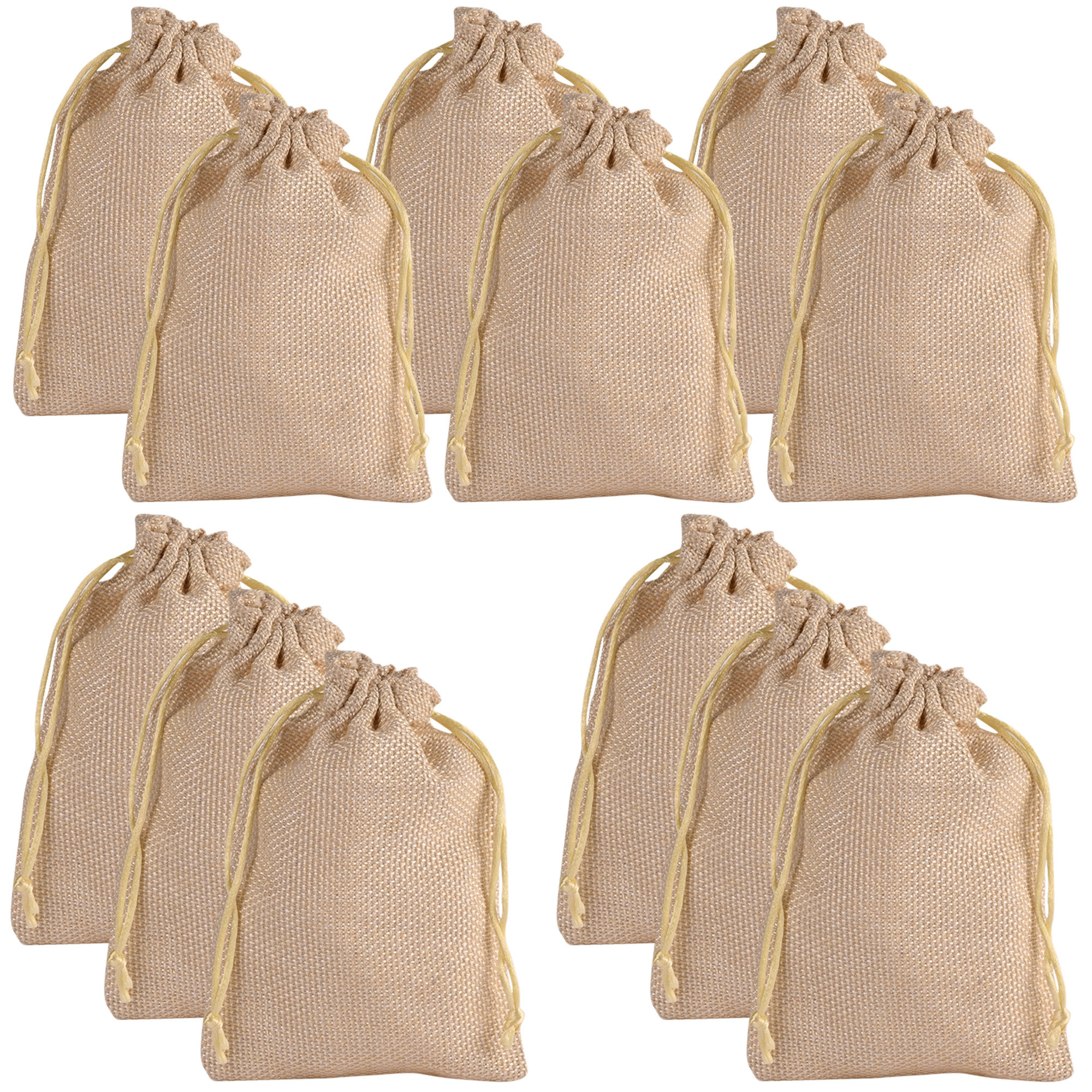 Kuber Industries Potli  Wedding Potli  Drawstring Closure Potli  Wallet Potli  Christmas Gift Potli  Baby Shower Potli  Traditional Shagun Potli  9x12 Inch  Large Golden