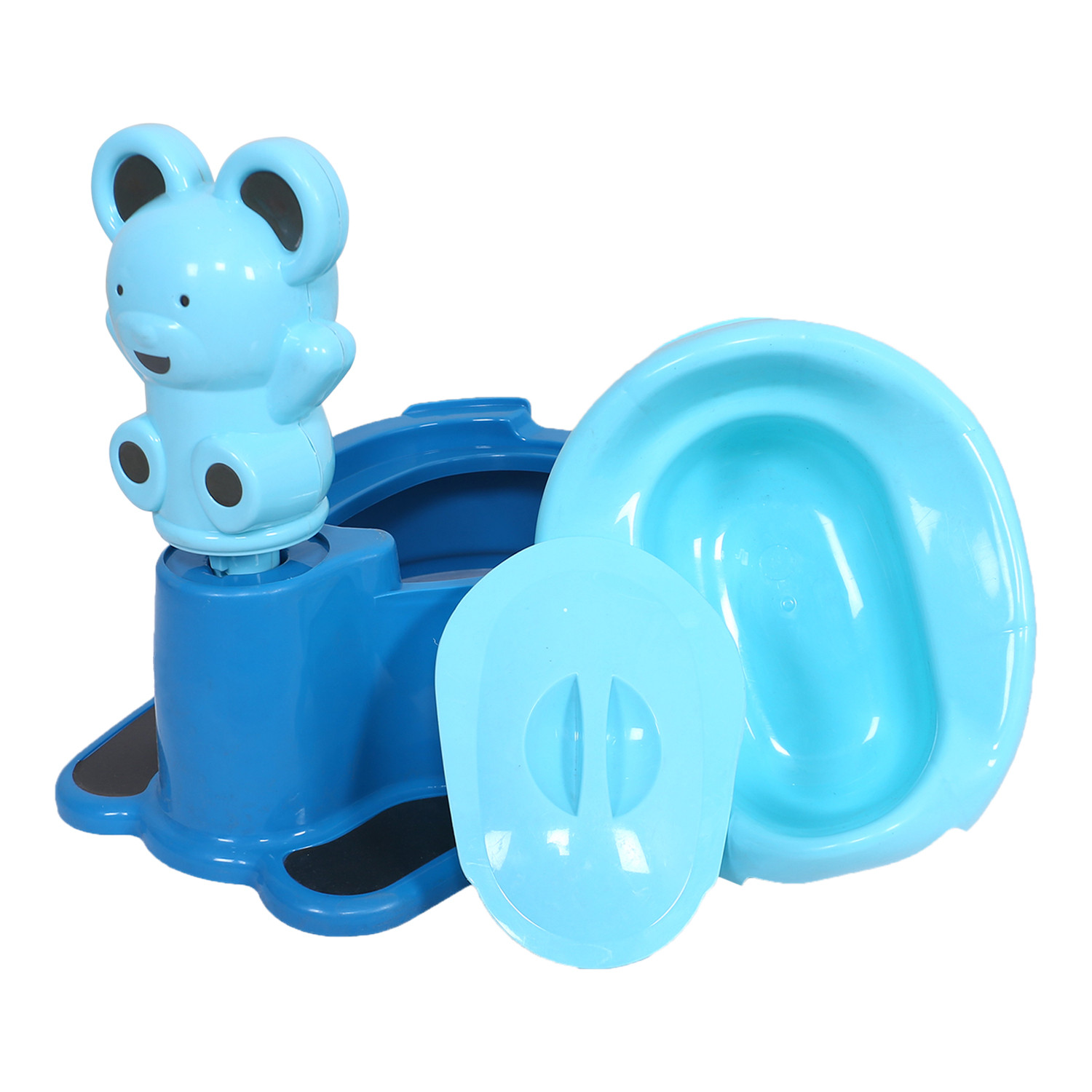 Kuber Industries Potty Training Seat|Portable Baby Potty Seat|Kids Potty Seat|Potty Seat For 1 + Year Child|SKY BLUE