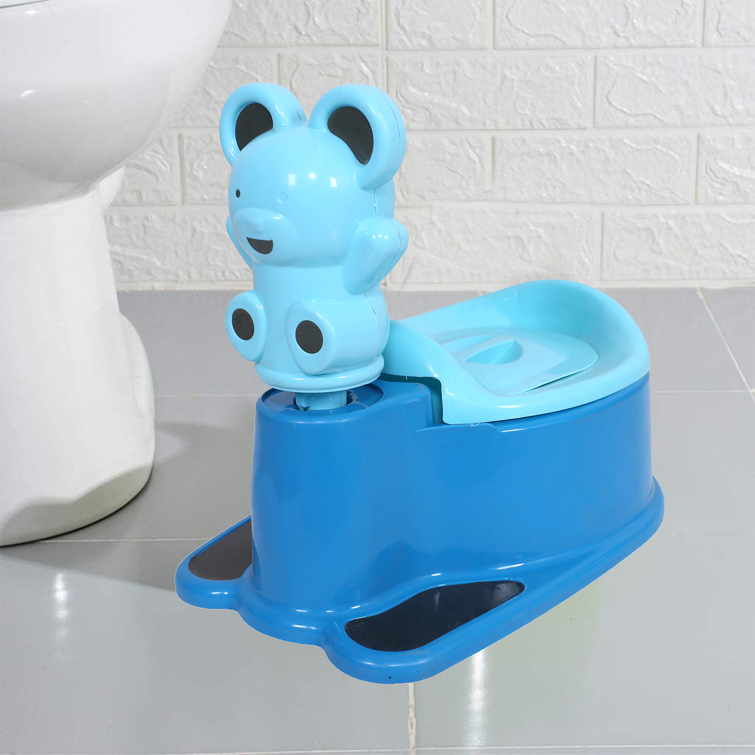 Kuber Industries Potty Training Seat|Portable Baby Potty Seat|Kids Potty Seat|Potty Seat For 1 + Year Child|SKY BLUE