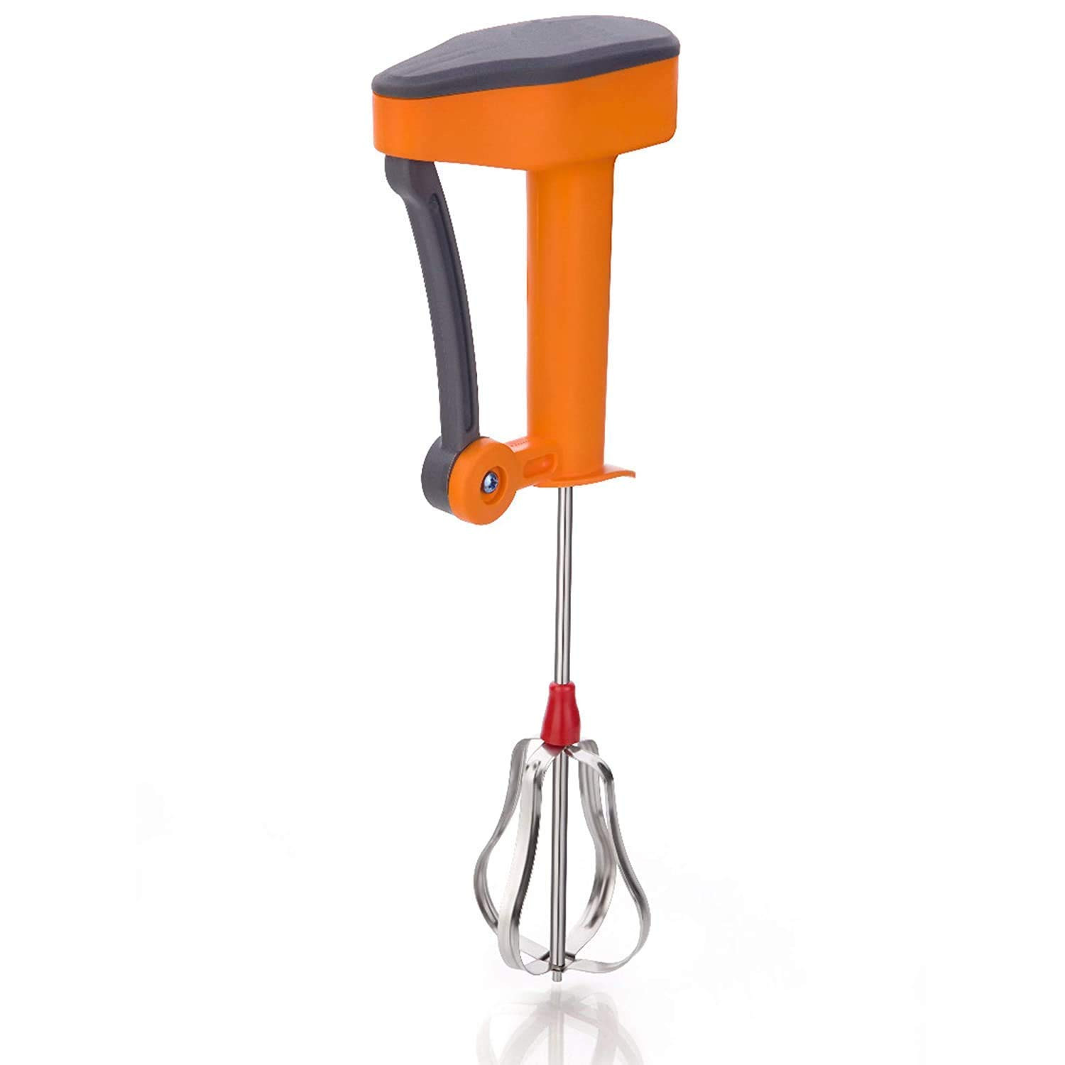 Kuber Industries Power-Free Hand Blender And Beater In Kitchen Appliances With High Speed Operation (Egg And Cream; Milkshake; Soup; Lassi; Butter Milk Maker) (Orange)