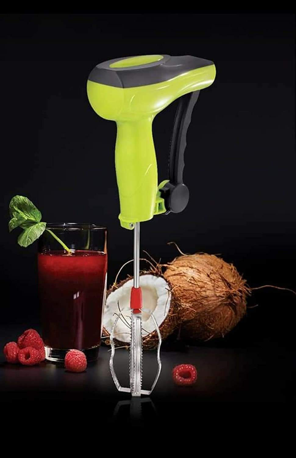 Kuber Industries Power-Free Hand Blender And Beater In Kitchen Appliances With High Speed Operation (Egg And Cream; Milkshake; Soup; Lassi; Butter Milk Maker) (Orange)