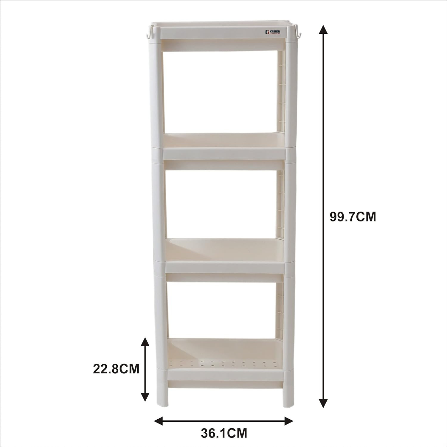 Kuber Industries PP Storage Shelf - 1734-White