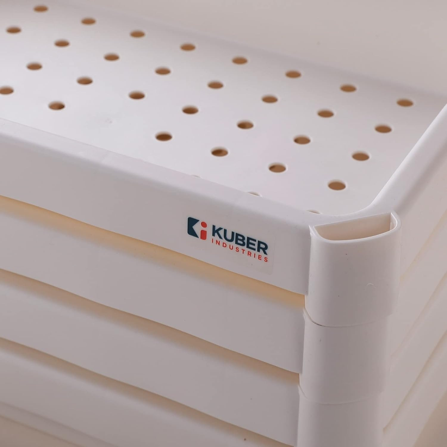 Kuber Industries PP Storage Shelf - 1734-White