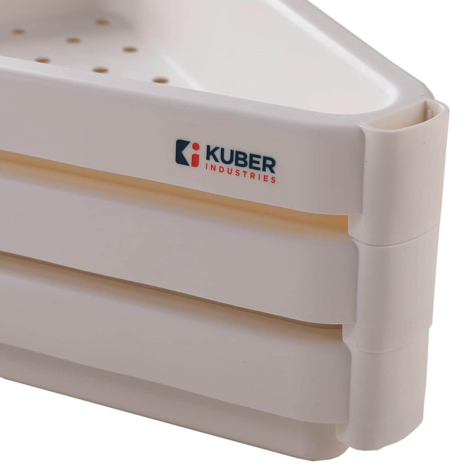 Kuber Industries PP Storage Shelf (Triangle)- 1743-White